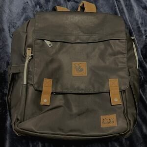 Sleepy Panda Kaitlyn Diaper Bag Backpack Black USB Changing Pad 19 Pockets EUC